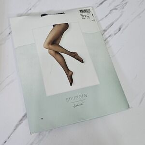 Shimera Jet Black Fishnet Tights Size A/B Sheer Net Hosiery Sexy Sissy Goth Punk
